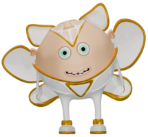 3D personage angel male happy white clothes png