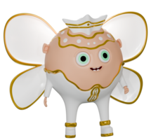 3D personage angel male happy white clothes png