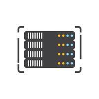 Computer server icon vector