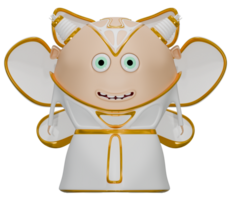 3D personage angel female happy white clothes png