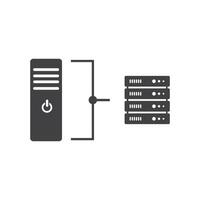 Computer server icon vector