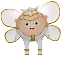 3D personage angel male happy white clothes png