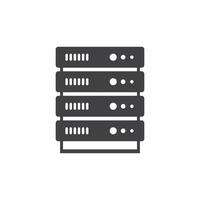 Computer server icon vector