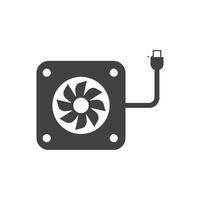 Cooler fan computer icon vector