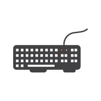 teclado icono plano diseño vector