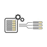 Computer server icon vector