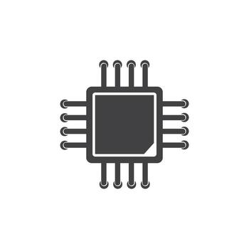 Processor CPU icon vector