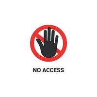 template design no access stop prohibited symbol. vector