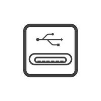 USB data transfer icon vector