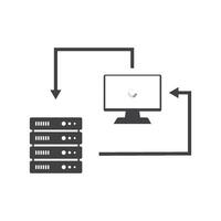 Computer server icon vector