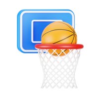 3d Renderização basquetebol ícone. 3d esporte ícone conceito png