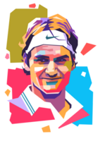 roger federer wpap arte stile, pop arte stile png