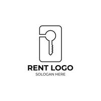 Home Rent Logo line logo abstract logo vector