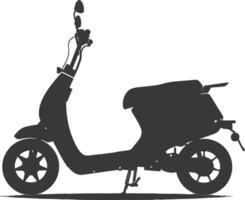 silueta eléctrico scooter lleno negro color solamente vector