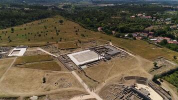 ciudad romano restos en conimbriga Portugal video