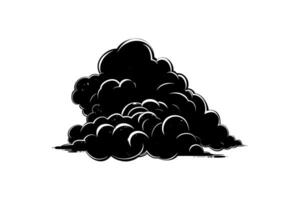 Black Smoke Cloud Illustration vector