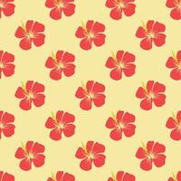 Hibiscus Greetings From Hawaii Seamless Pattern Design vector