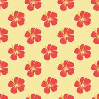 Hibiscus Greetings From Hawaii Seamless Pattern Design vector