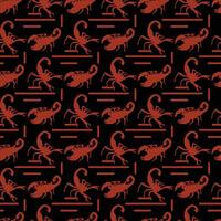 Scorpio Rising Seamless Pattern Design vector