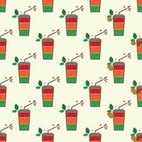 Virgin Cocktails Seamless Pattern Design vector