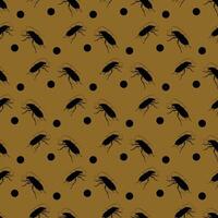 Cockroach Danger Seamless Pattern Design vector