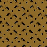 Cockroach Danger Seamless Pattern Design vector