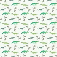 Crocodile Repeat Seamless-Pattern-Design vector