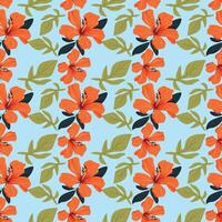 Magnolia Spring Seamless Pattern Design vector