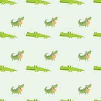 Crocodile pattern design with several alligators 02 vector
