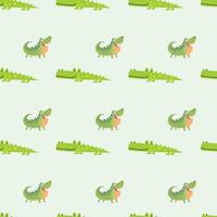Crocodile pattern design with several alligators 02 vector