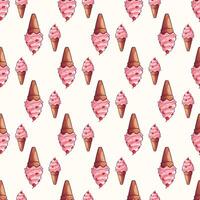 Ice cream Seamless-Pattern-Design vector