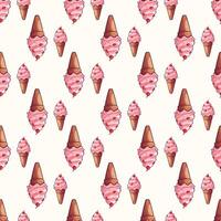 Ice cream Seamless-Pattern-Design vector