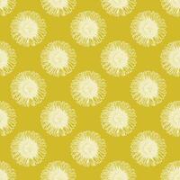 Big Sunflower Seamless Pattern Design vector