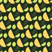 Fresh lemon Seamless Pattern Design vector