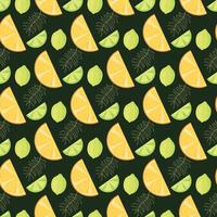 Fresh lemon Seamless Pattern Design vector