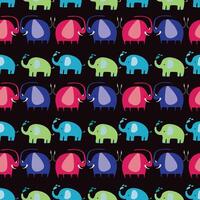 Elephant Silhouettes Seamless Pattern Design vector