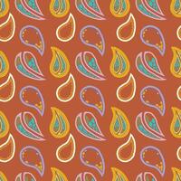 The Comeback Of The Summer Paisleys Seamless Pattern Design vector