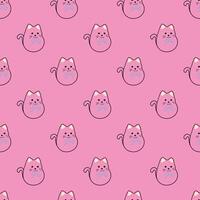 Sketch Cats Seamless Pattern Design vector
