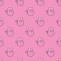 Sketch Cats Seamless Pattern Design vector