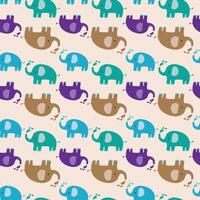 Elephants In Space Seamless Pattern Design vector