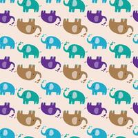 Elephants In Space Seamless Pattern Design vector
