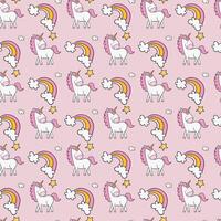 Fancy Unicorn Seamless Pattern Design vector