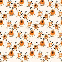 Cute Sausage Dogs Seamless Pattern Design vector