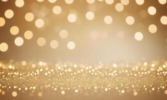 Abstract cream background with blurry festival lights and outdoor celebration bokeh photo