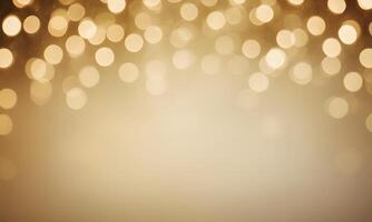 Abstract cream background with blurry festival lights and outdoor celebration bokeh photo