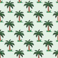 Coconut Palms Seamless Pattern Design vector