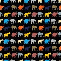 Elephant Zone Seamless Pattern Design vector