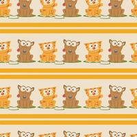 Sweet Dogs Seamless Pattern Design vector