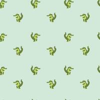 Cute crocodile animals seamless pattern background vector