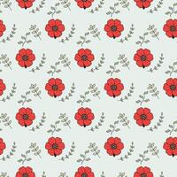 Botanical Florals Seamless Pattern Design vector